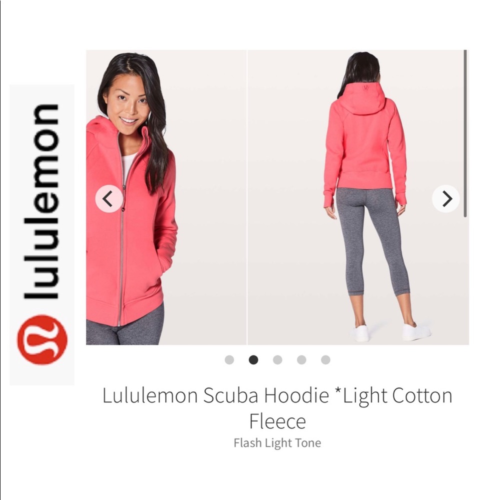 LuLuLemon Coral/Peachy Orange Scuba Jacket Size 8